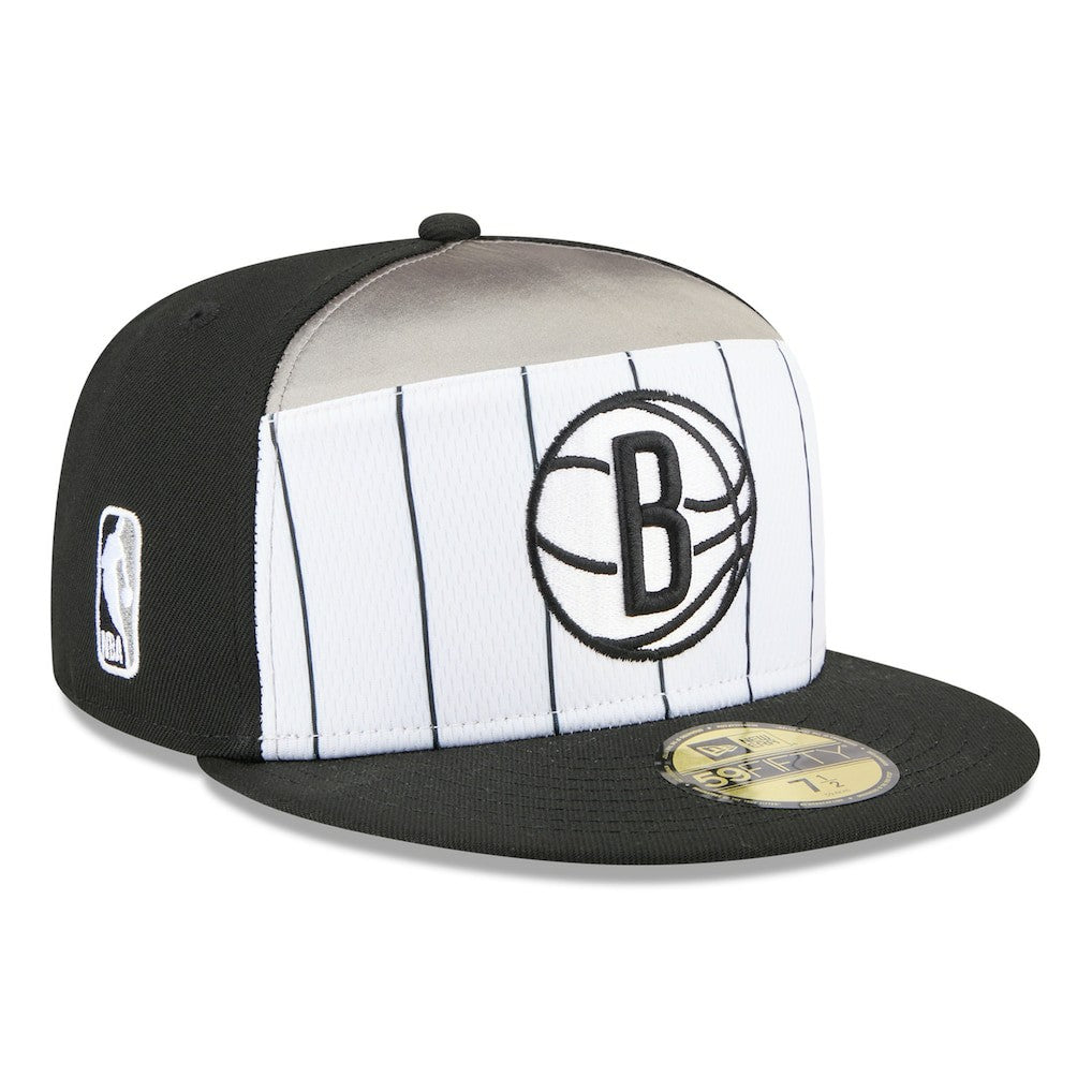Brooklyn Nets 2025 NBA Tip Off Split Panel 59FIFTY Fitted Hat - White/Black outlet