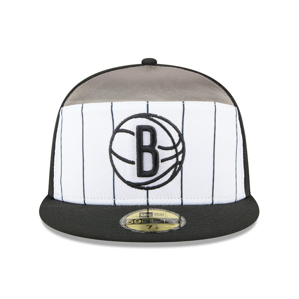 Brooklyn Nets 2025 NBA Tip Off Split Panel 59FIFTY Fitted Hat - White/Black outlet