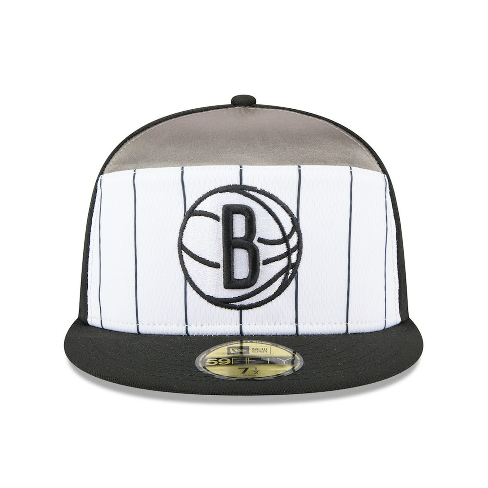 Brooklyn Nets 2025 NBA Tip Off Split Panel 59FIFTY Fitted Hat - White/Black outlet