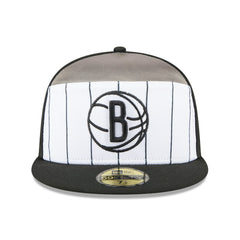 Brooklyn Nets 2025 NBA Tip Off Split Panel 59FIFTY Fitted Hat - White/Black outlet