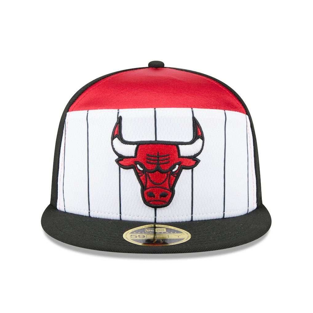 Chicago Bulls 2025 NBA Tip Off Split Panel 59FIFTY Fitted Hat - White/Black cheap