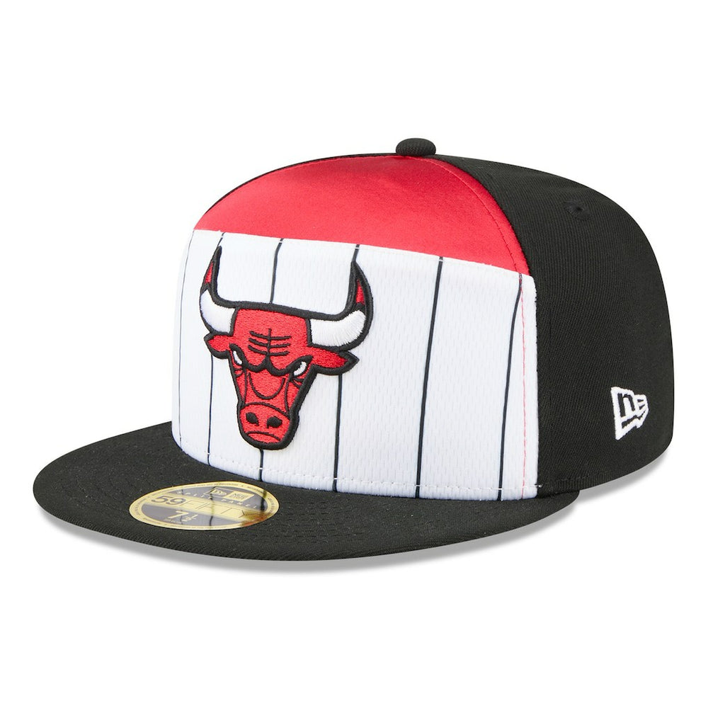 Chicago Bulls 2025 NBA Tip Off Split Panel 59FIFTY Fitted Hat - White/Black cheap