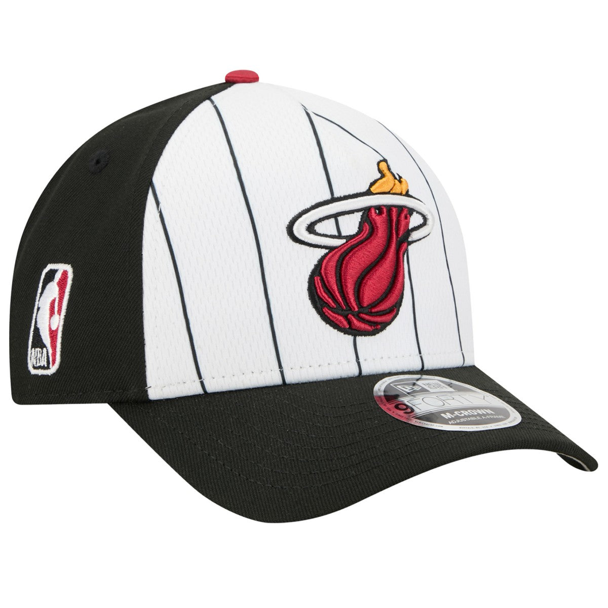 Miami Heat 2025 NBA Tip Off M-Crown A-Frame 9FORTY Adjustable Hat - White/Black for sale