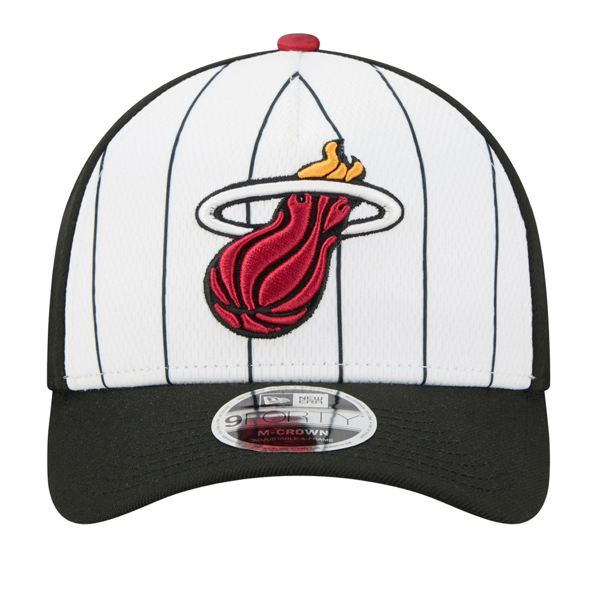 Miami Heat 2025 NBA Tip Off M-Crown A-Frame 9FORTY Adjustable Hat - White/Black for sale