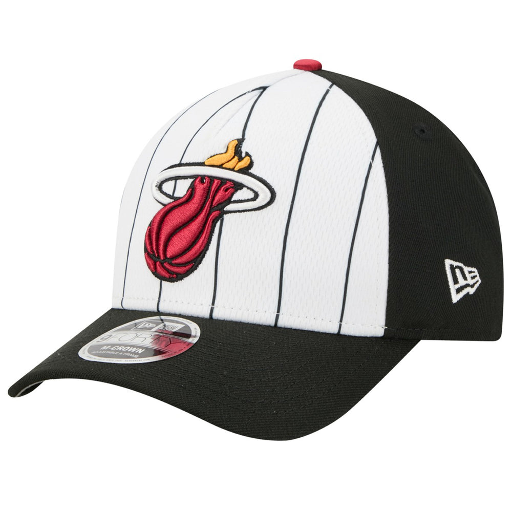 Miami Heat 2025 NBA Tip Off M-Crown A-Frame 9FORTY Adjustable Hat - White/Black for sale