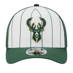 Milwaukee Bucks 2025 NBA Tip Off M-Crown A-Frame 9FORTY Adjustable Hat - White/Hunter Green sale