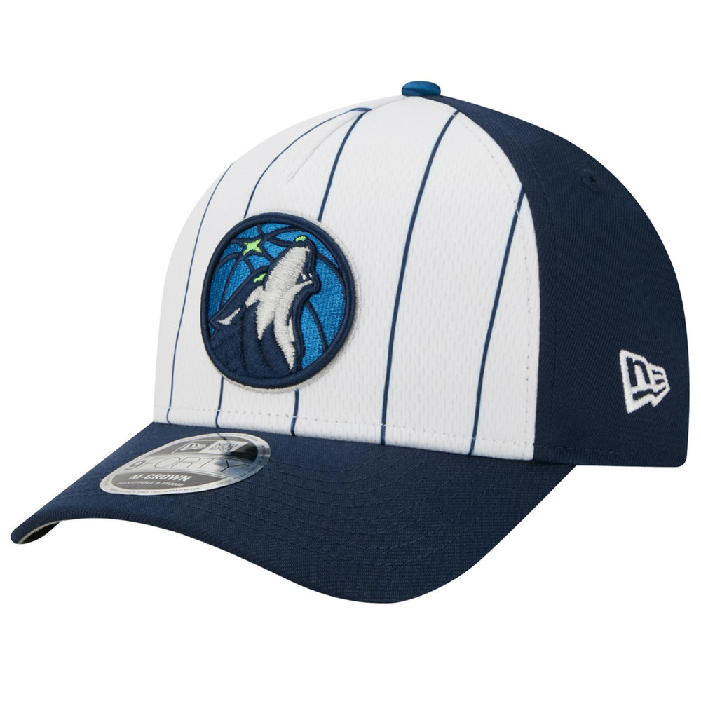 Minnesota Timberwolves 2025 NBA Tip Off M-Crown A-Frame 9FORTY Adjustable Hat - White/Navy cheap