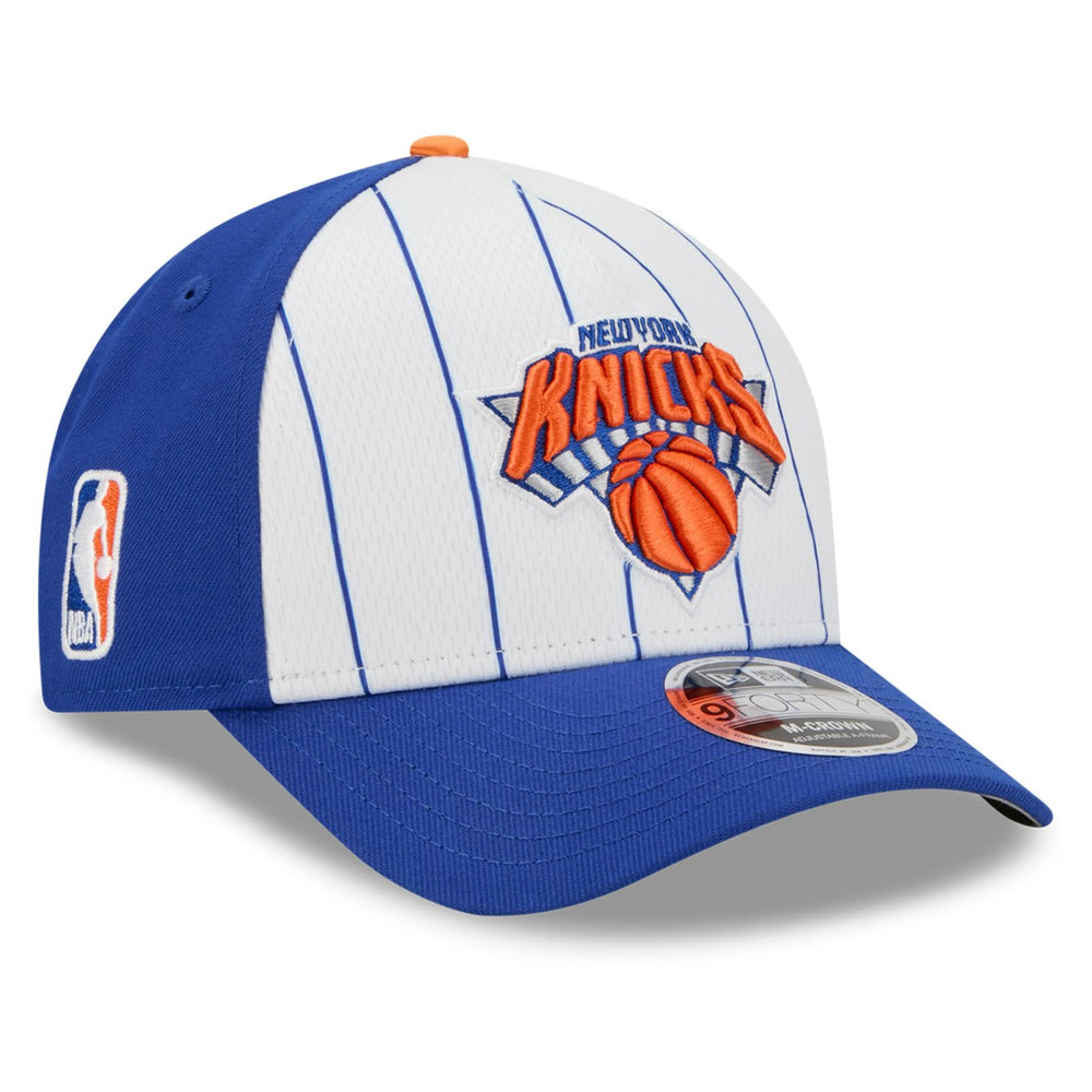 New York Knicks 2025 NBA Tip Off M-Crown A-Frame 9FORTY Adjustable Hat - White/Blue online