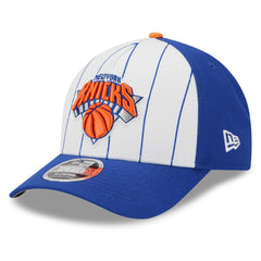 New York Knicks 2025 NBA Tip Off M-Crown A-Frame 9FORTY Adjustable Hat - White/Blue online