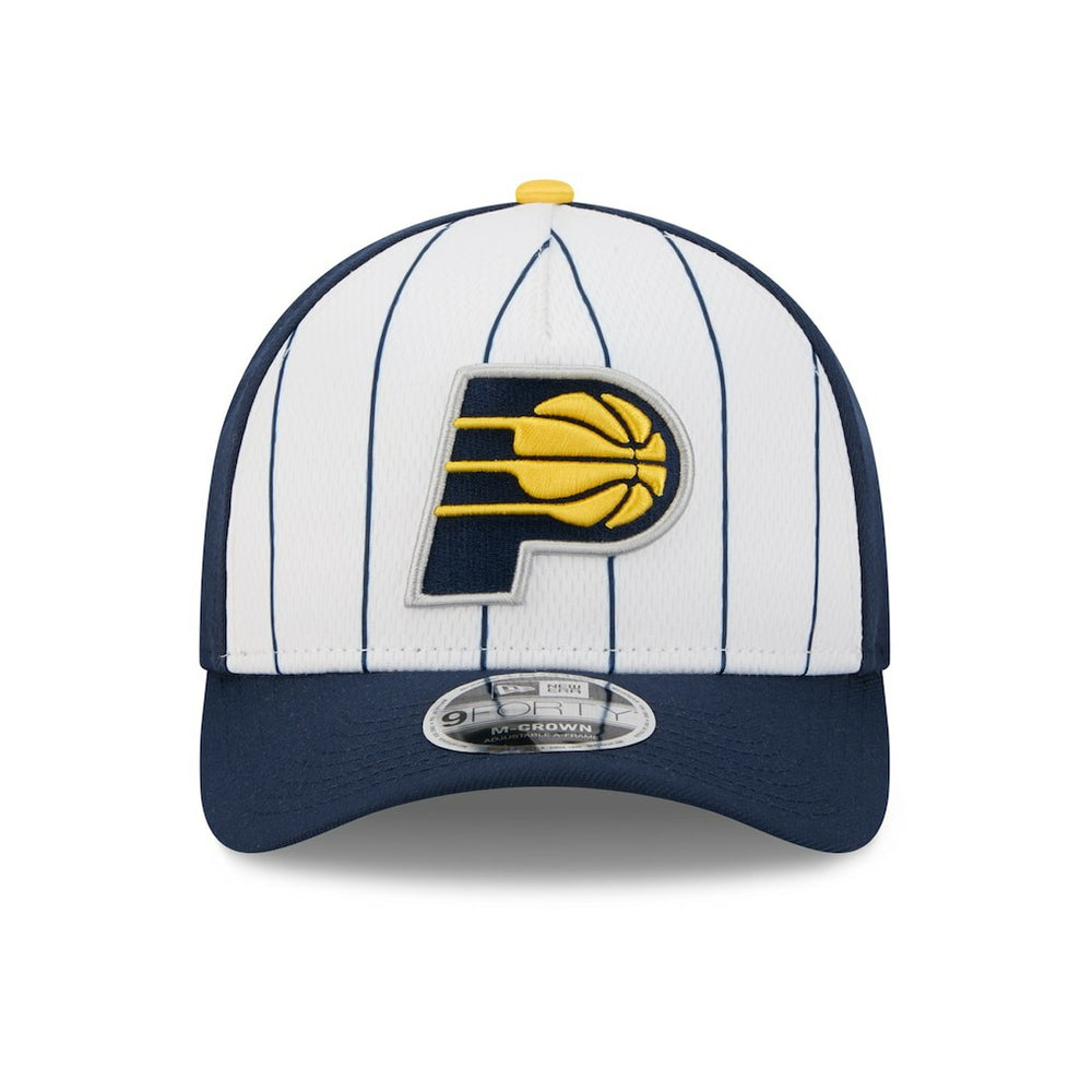 Indiana Pacers 2025 NBA Tip Off M-Crown A-Frame 9FORTY Adjustable Hat - White/Navy on sale