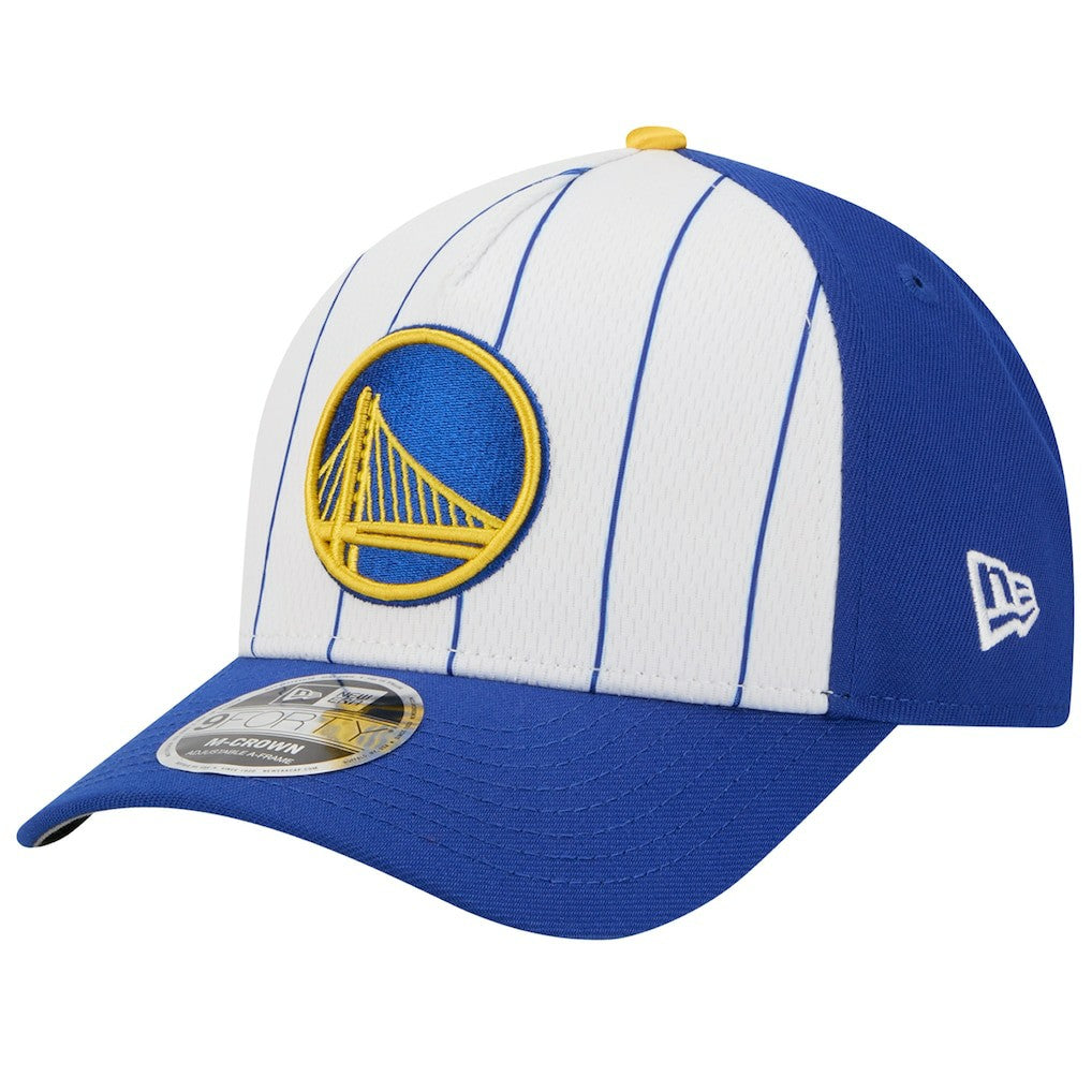 Golden State Warriors 2025 NBA Tip Off M-Crown A-Frame 9FORTY Adjustable Hat sale - White/Royal discount
