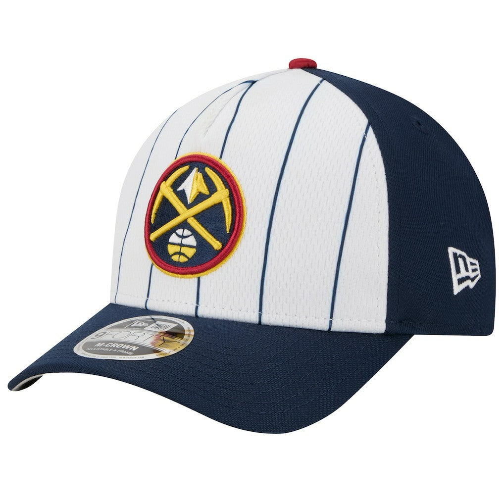 Denver Nuggets 2025 NBA Tip Off M-Crown A-Frame 9FORTY Adjustable Hat sale - White/Navy discount