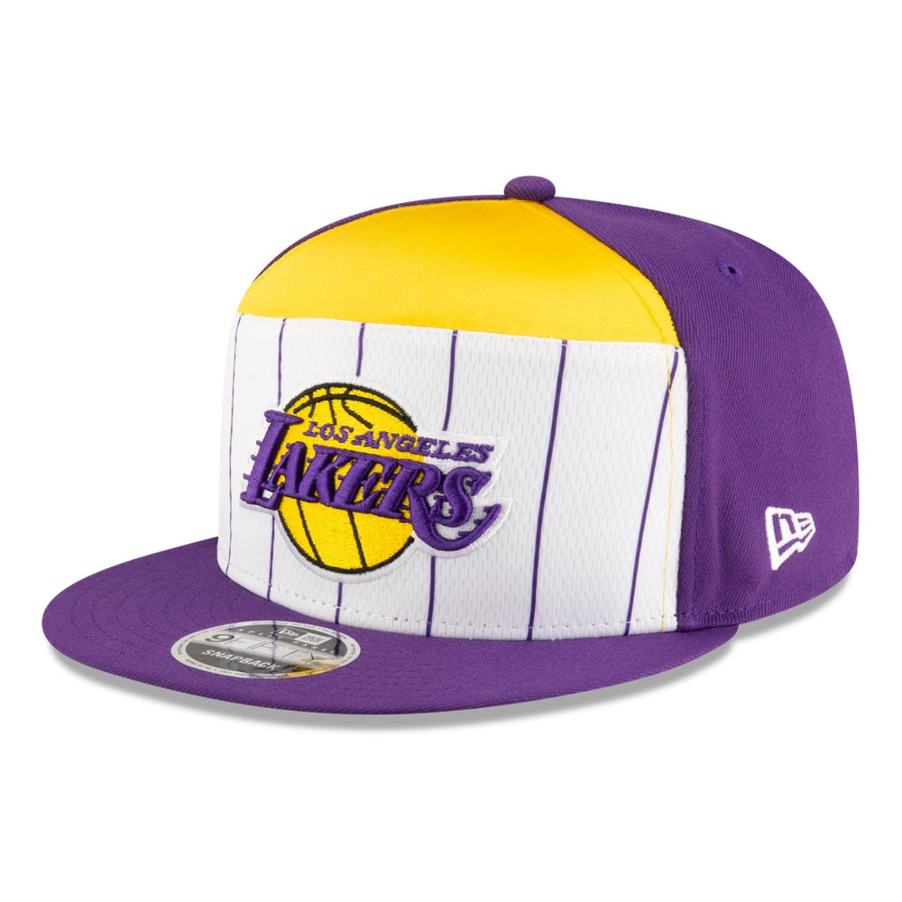 Los Angeles Lakers 2025 NBA Tip Off Split Panel 9FIFTY Snapback Hat - White/Purple for sale