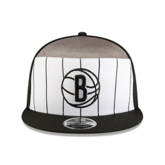 Brooklyn Nets 2025 NBA Tip Off Split Panel 9FIFTY Snapback Hat - White/Black for sale