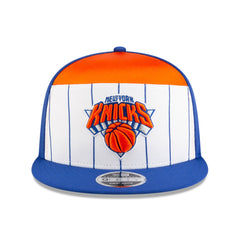 New York Knicks 2025 NBA Tip Off Split Panel 9FIFTY Snapback Hat - White/Blue sale