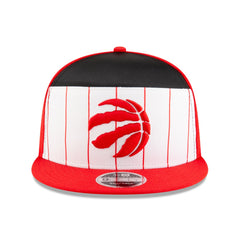 Toronto Raptors 2025 NBA Tip Off Split Panel 9FIFTY Snapback Hat - White/Red sale