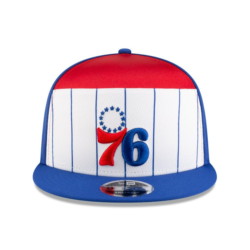 Philadelphia 76ers 2025 NBA Tip Off Split Panel 9FIFTY Snapback Hat - White/Blue on sale