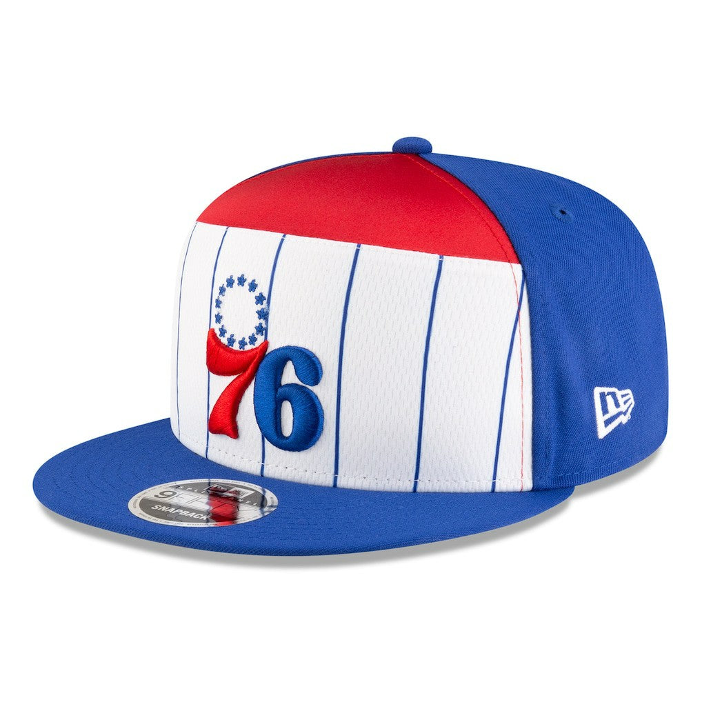 Philadelphia 76ers 2025 NBA Tip Off Split Panel 9FIFTY Snapback Hat - White/Blue on sale