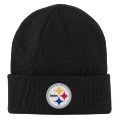 Pittsburgh Steelers Outerstuff Youth Team Gradient Cuffed Knit Hat - Black on sale