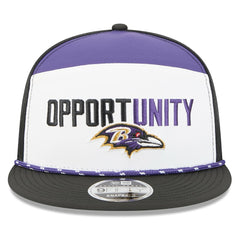 Baltimore Ravens New Era 2025 Inspire Change Split Panel 9FIFTY Snapback Hat - White/Black outlet