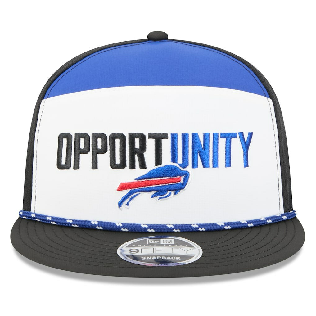 Buffalo Bills New Era 2025 Inspire Change Split Panel 9FIFTY Snapback Hat - White/Black cheap