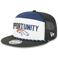Denver Broncos New Era 2025 Inspire Change Split Panel 9FIFTY Snapback Hat - White/Black for sale