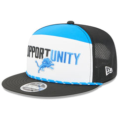 Detroit Lions New Era 2025 Inspire Change Split Panel 9FIFTY Snapback Hat - White/Black on sale