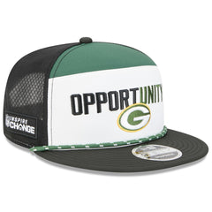 Green Bay Packers New Era 2025 Inspire Change Split Panel 9FIFTY Snapback Hat - White/Black discount