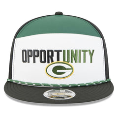Green Bay Packers New Era 2025 Inspire Change Split Panel 9FIFTY Snapback Hat - White/Black discount