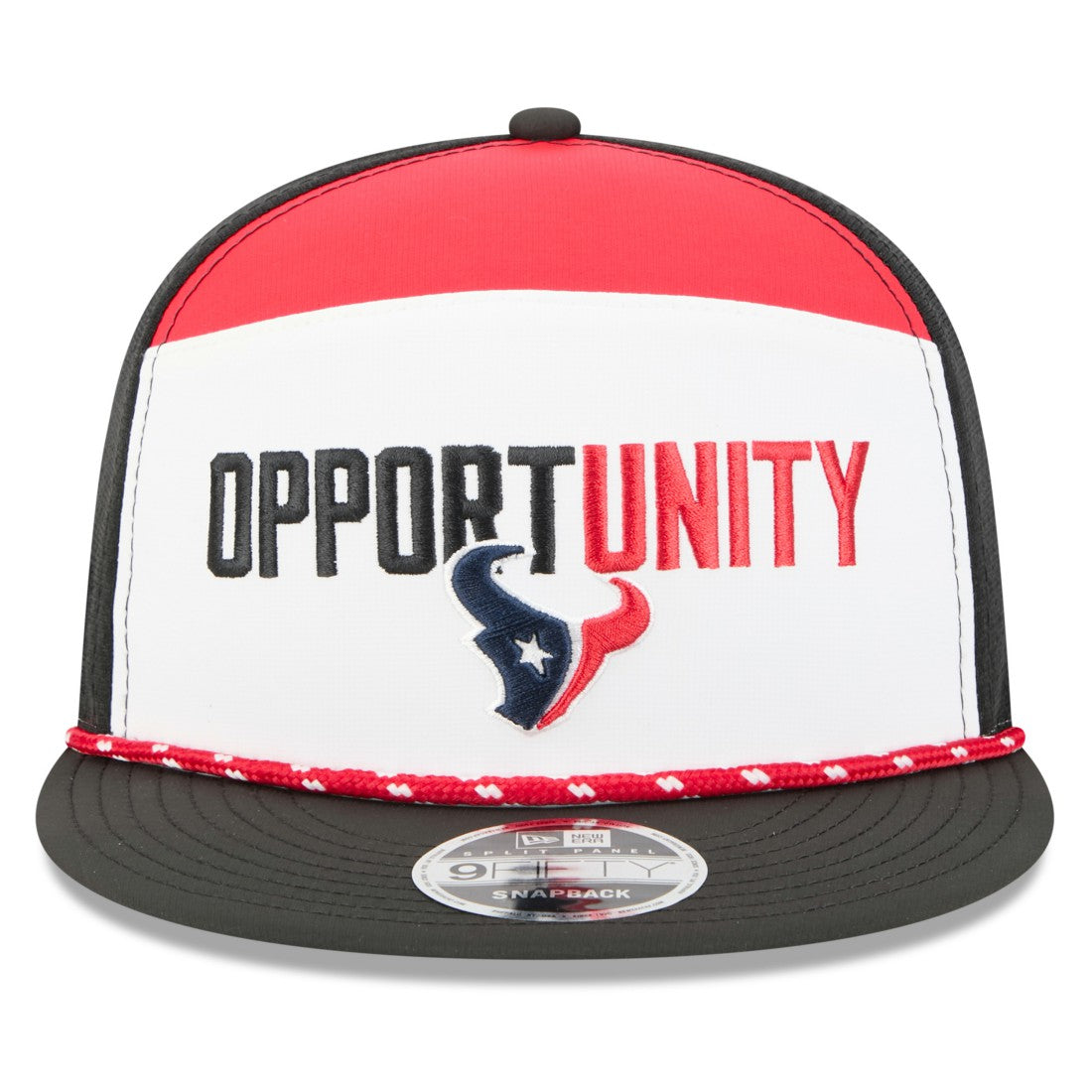 Houston Texans New Era 2025 Inspire Change Split Panel 9FIFTY Snapback Hat - White/Black outlet