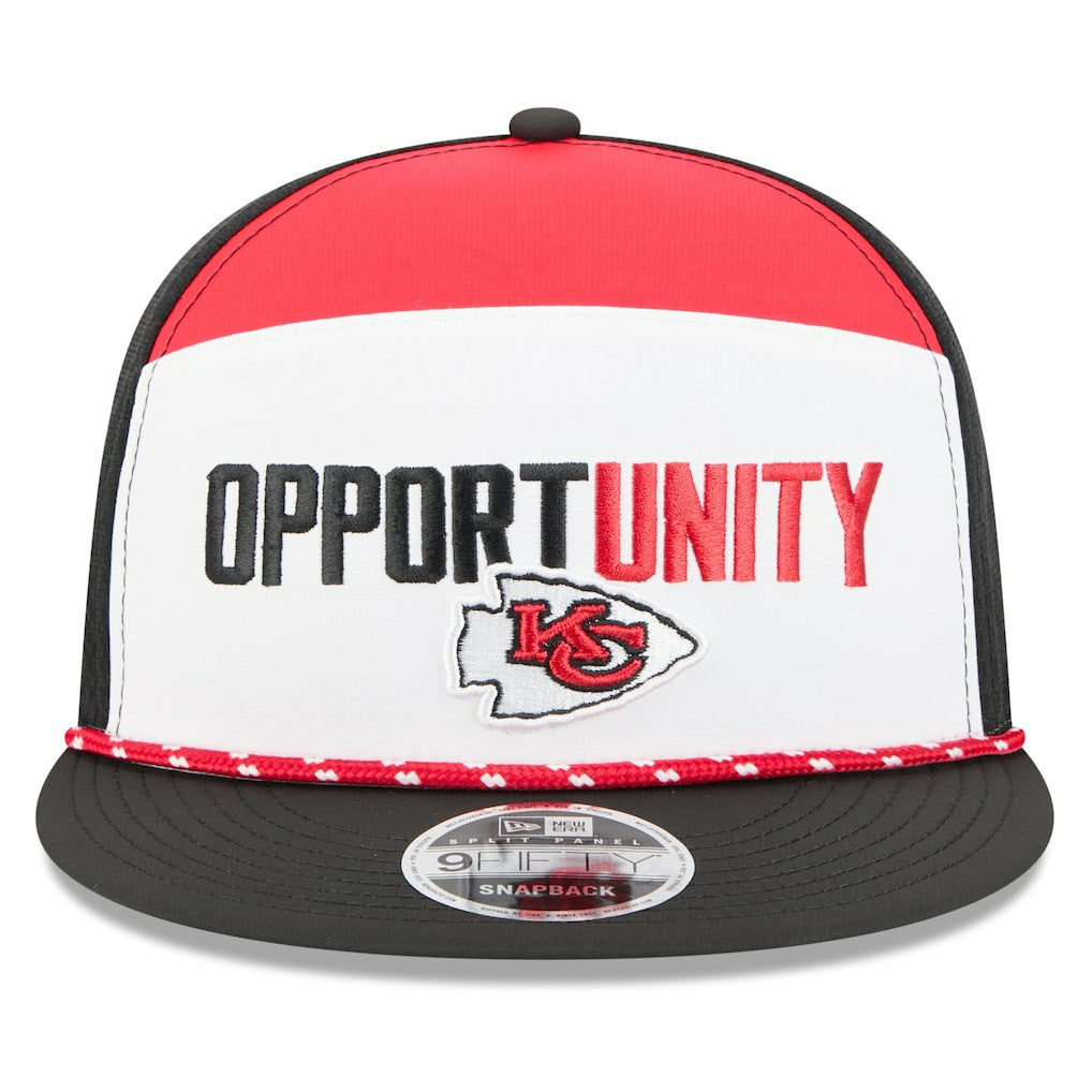 Kansas City Chiefs New Era 2025 Inspire Change Split Panel 9FIFTY Snapback Hat - White/Black outlet