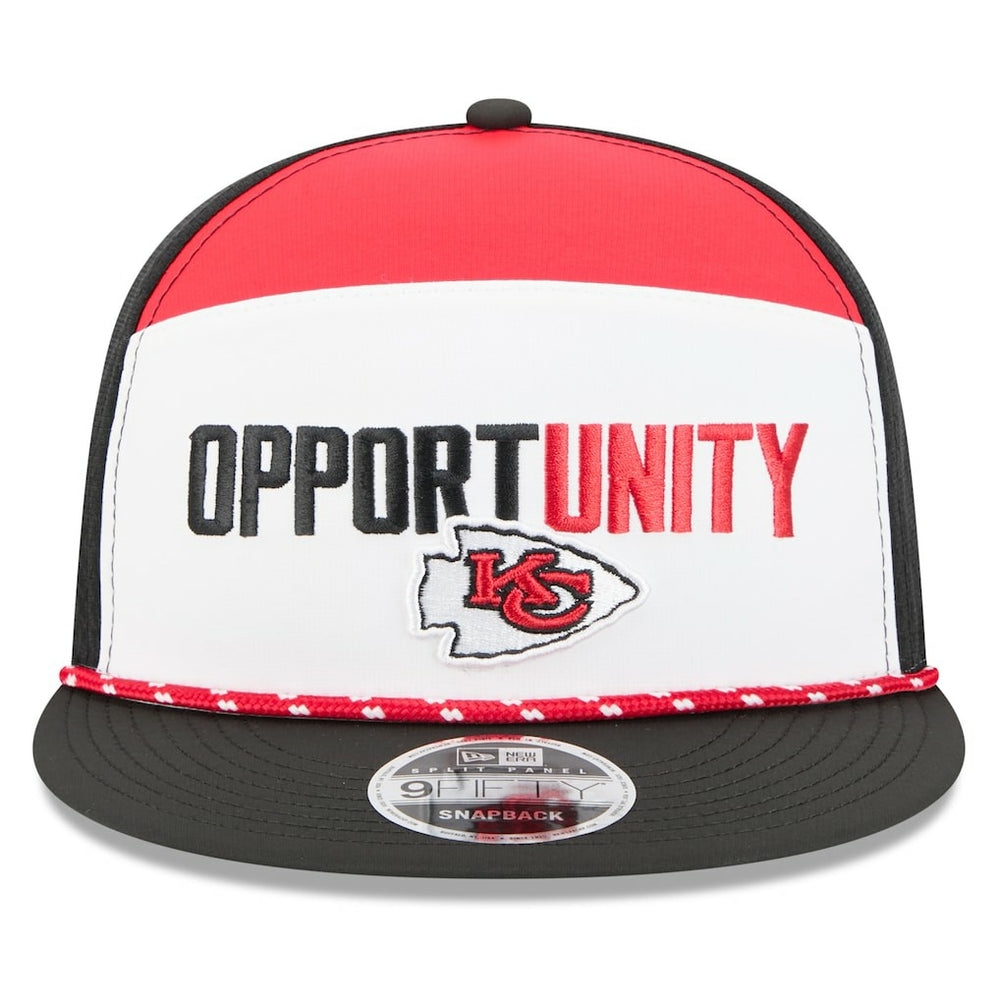 Kansas City Chiefs New Era 2025 Inspire Change Split Panel 9FIFTY Snapback Hat - White/Black outlet