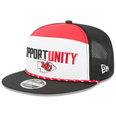Kansas City Chiefs New Era 2025 Inspire Change Split Panel 9FIFTY Snapback Hat - White/Black outlet