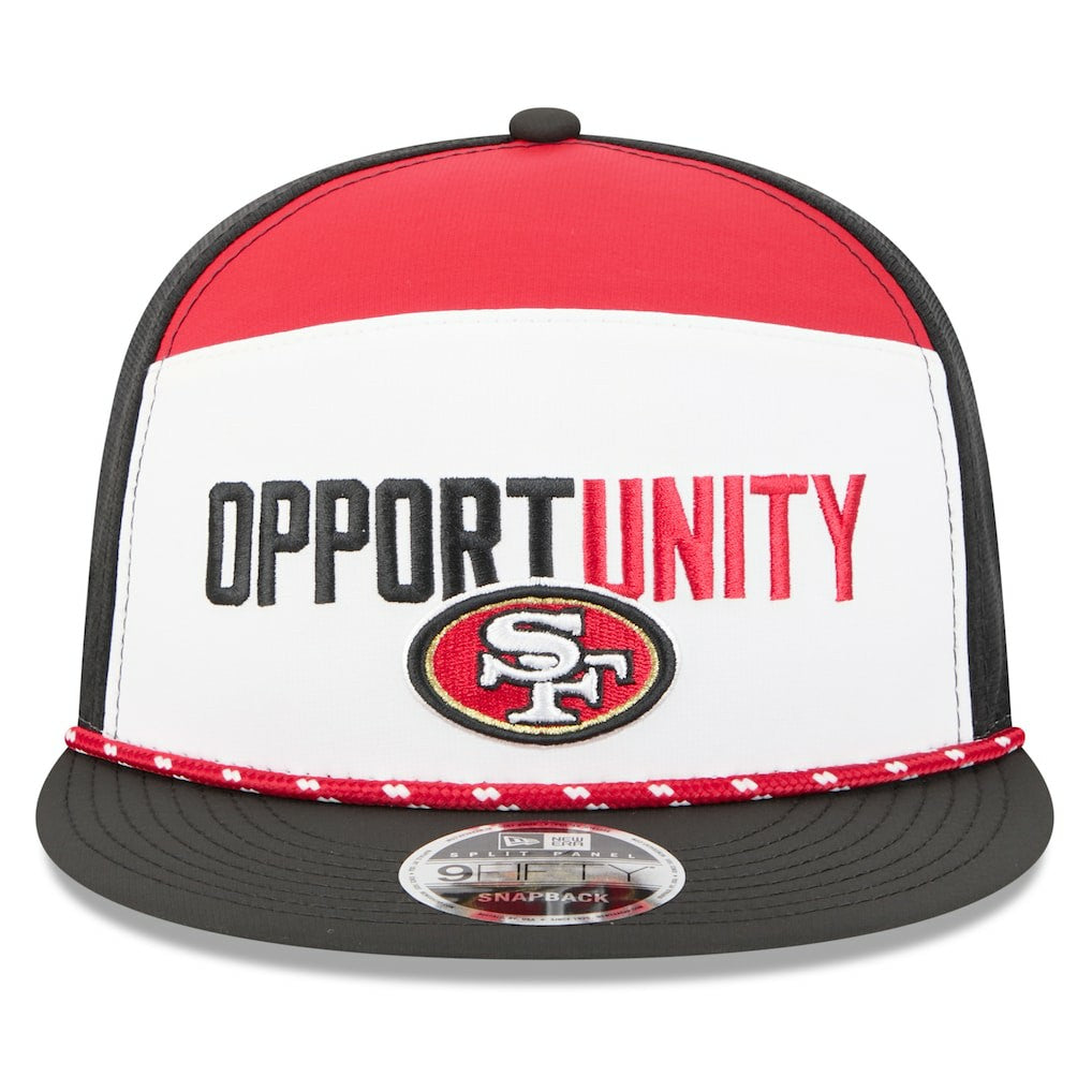 San Francisco 49ers New Era 2025 Inspire Change Split Panel 9FIFTY Snapback Hat - White/Black discount
