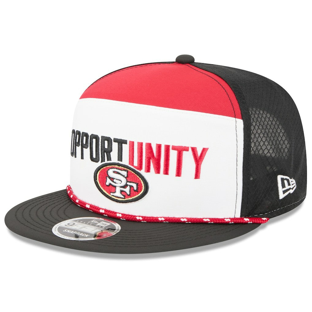San Francisco 49ers New Era 2025 Inspire Change Split Panel 9FIFTY Snapback Hat - White/Black discount