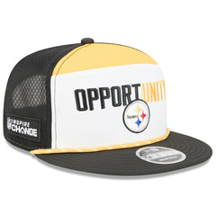Pittsburgh Steelers New Era 2025 Inspire Change Split Panel 9FIFTY Snapback Hat - White/Black sale