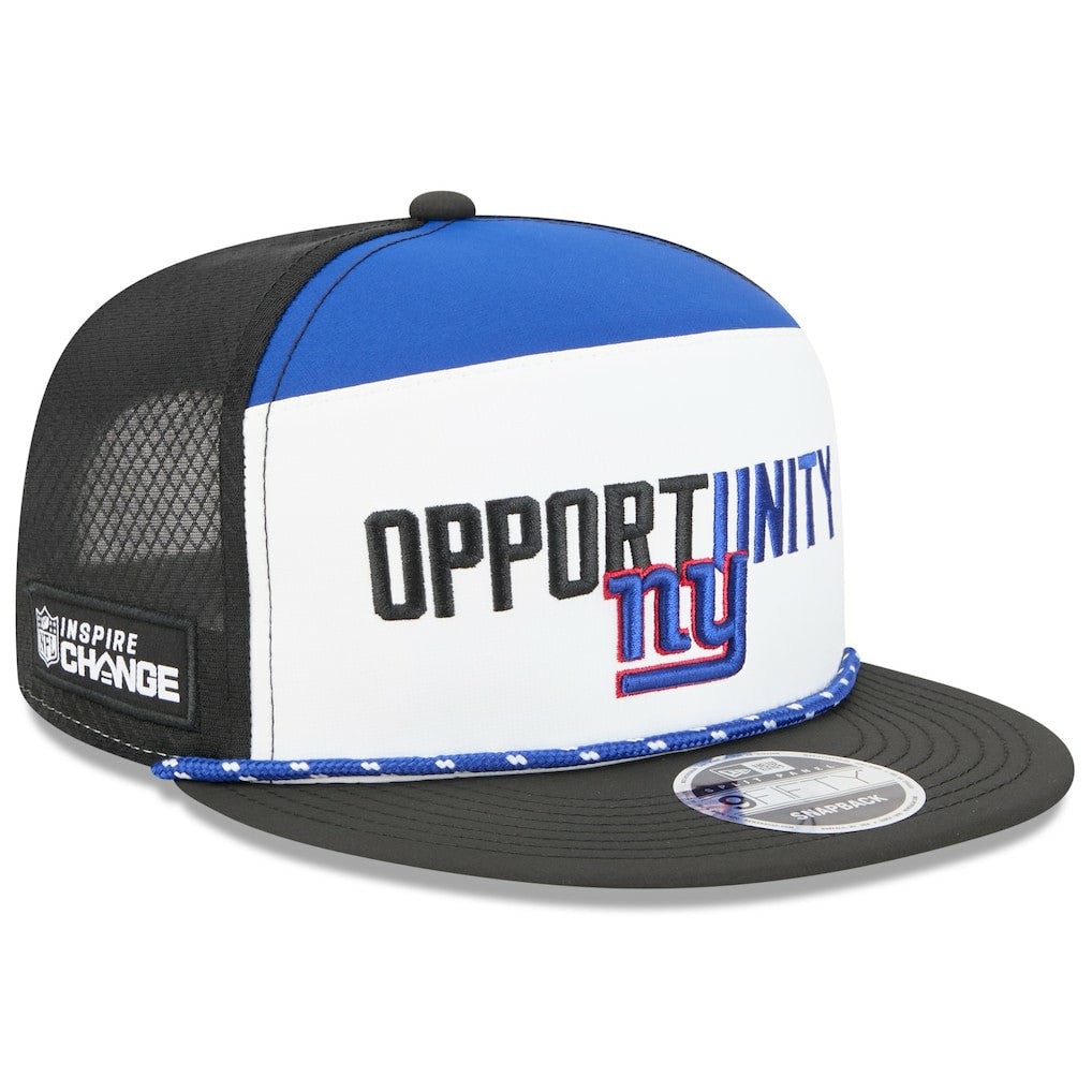 New York Giants New Era 2025 Inspire Change Split Panel 9FIFTY Snapback Hat - White/Black cheap