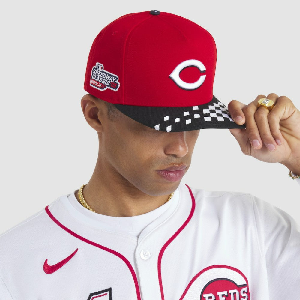 Cincinnati Reds 2025 MLB Speedway Classic A-Frame 59FIFTY Fitted Hat Red/Black