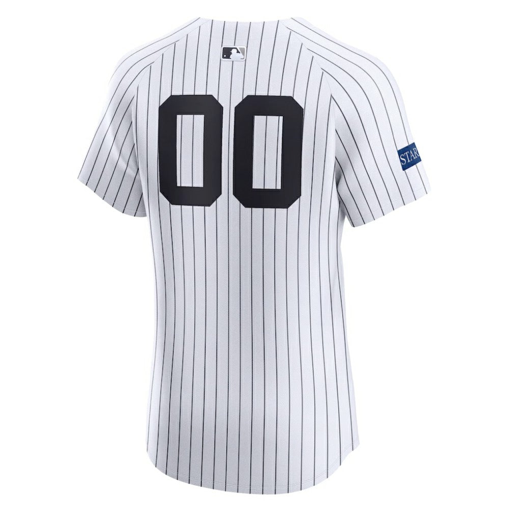 New York Yankees Home Elite Sponsor Patch Pick-A-Player Retired Roster Jersey White