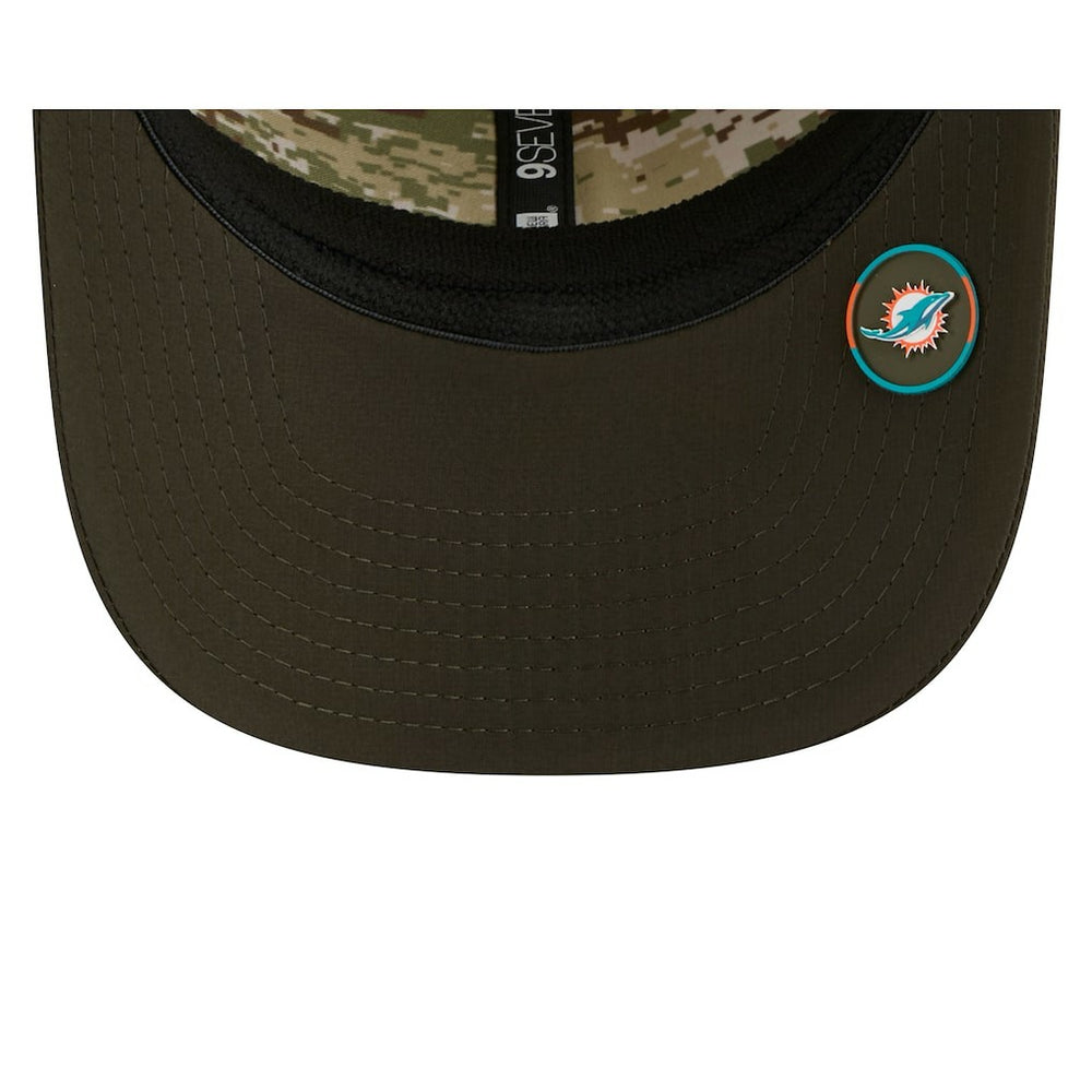 Miami Dolphins New Era 2025 Salute to Service 9SEVENTY Adjustable Hat - Green for sale