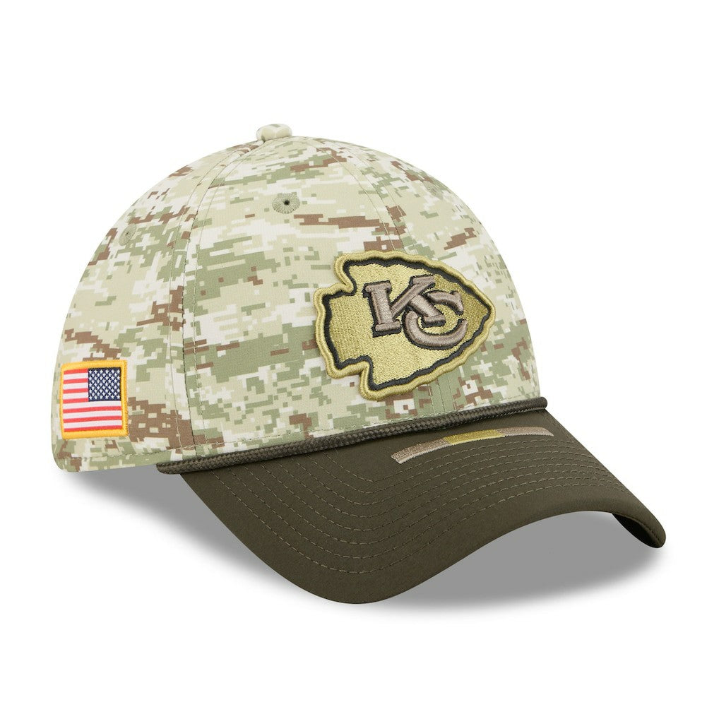 Kansas City Chiefs New Era 2025 Salute to Service 39THIRTY Flex Hat - Camo for sale