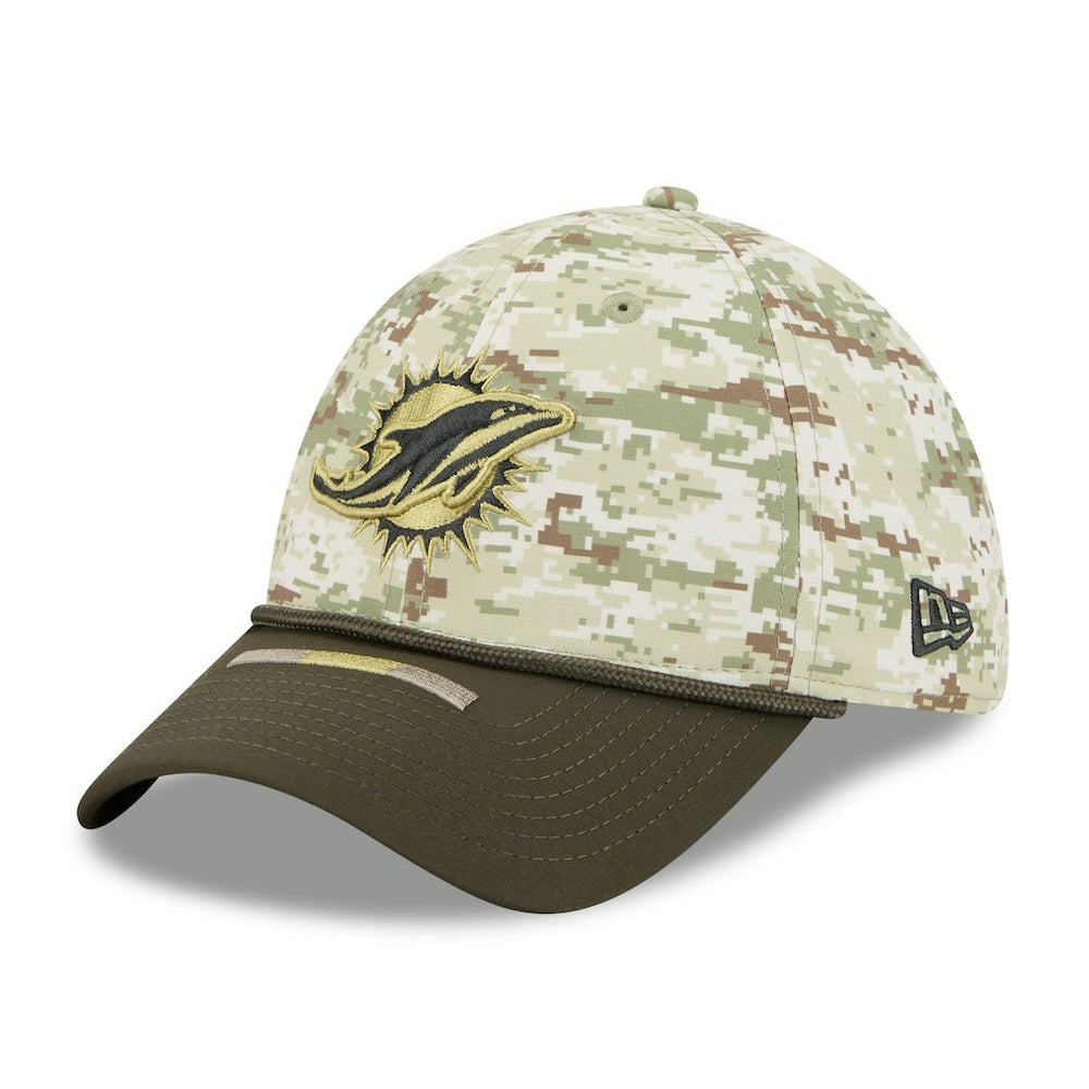 Miami Dolphins New Era 2025 Salute to Service 39THIRTY Flex Hat - Camo cheap