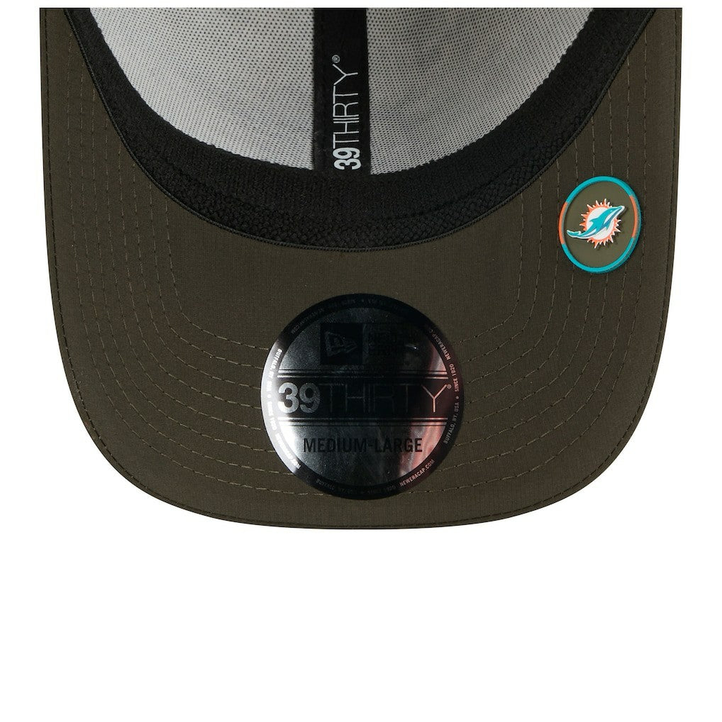 Miami Dolphins New Era 2025 Salute to Service 39THIRTY Flex Hat - Camo cheap