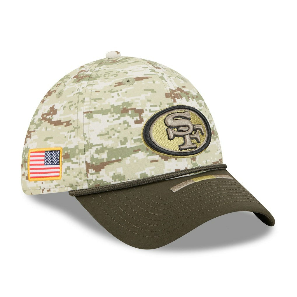 San Francisco 49ers New Era 2025 Salute to Service 39THIRTY Flex Hat - Camo on sale