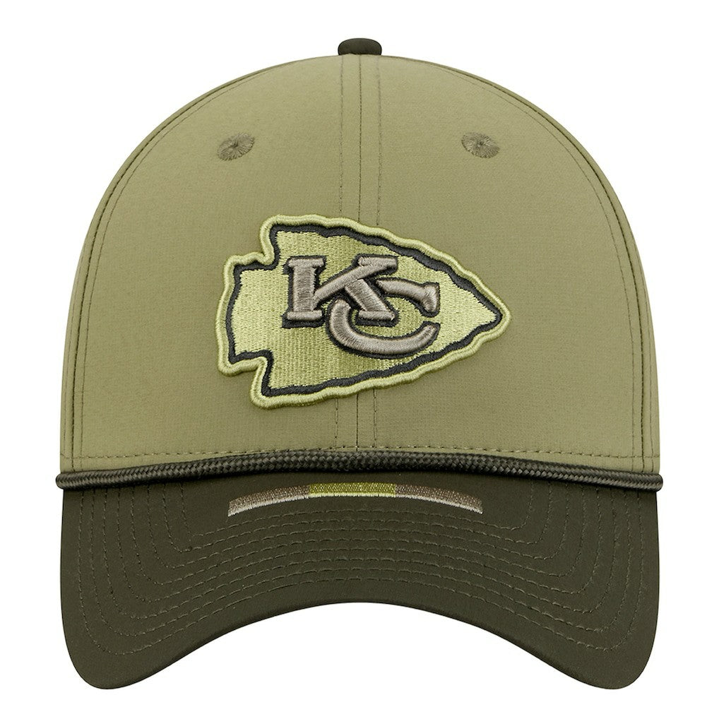Kansas City Chiefs New Era 2025 Salute to Service 39THIRTY Flex Hat - Green cheap