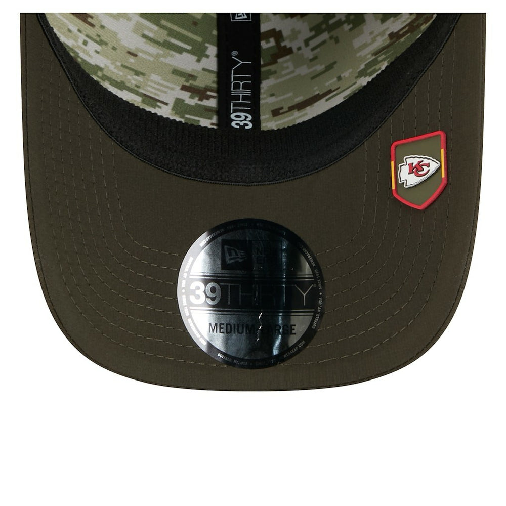 Kansas City Chiefs New Era 2025 Salute to Service 39THIRTY Flex Hat - Green cheap