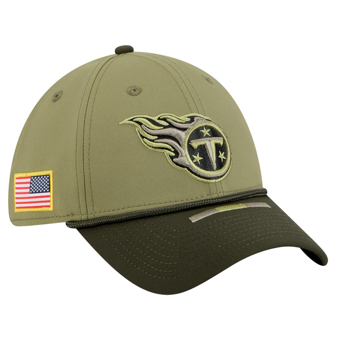 Tennessee Titans New Era 2025 Salute to Service 39THIRTY Flex Hat - Green cheap