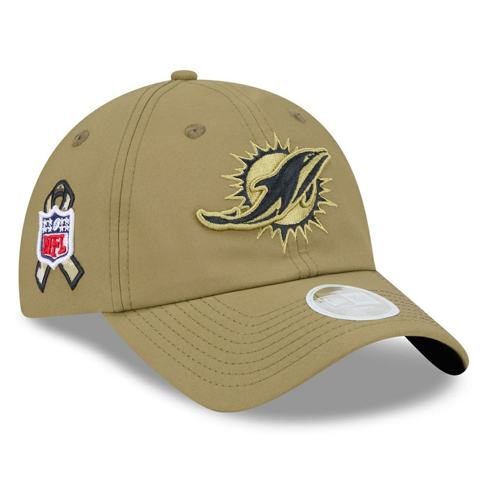 Miami Dolphins New Era Women's 2025 Salute to Service Pony Tail Adjustable Hat - Green online