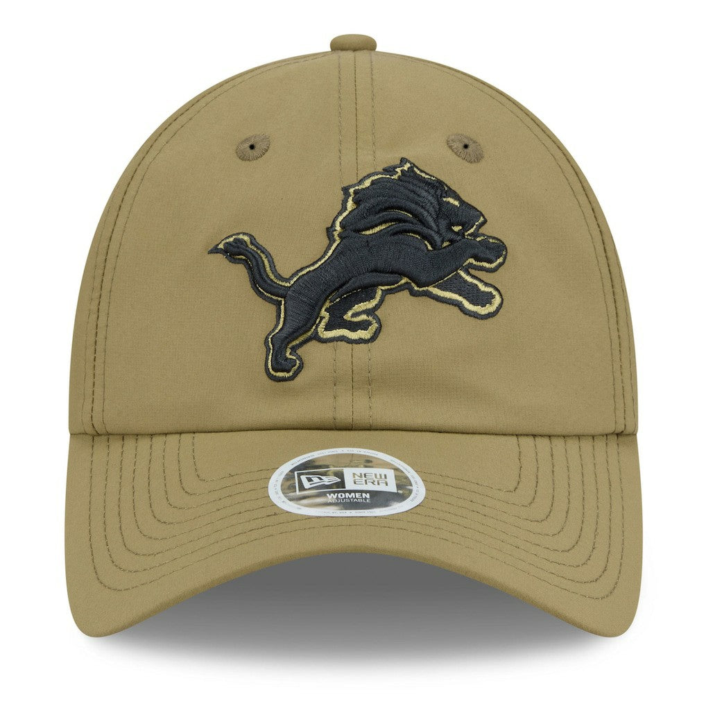 Detroit Lions New Era Women's 2025 Salute to Service Pony Tail Adjustable Hat - Green for sale