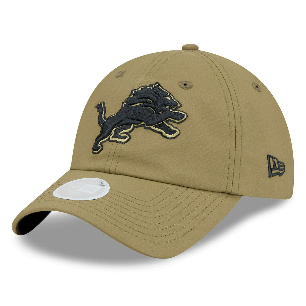 Detroit Lions New Era Women's 2025 Salute to Service Pony Tail Adjustable Hat - Green for sale